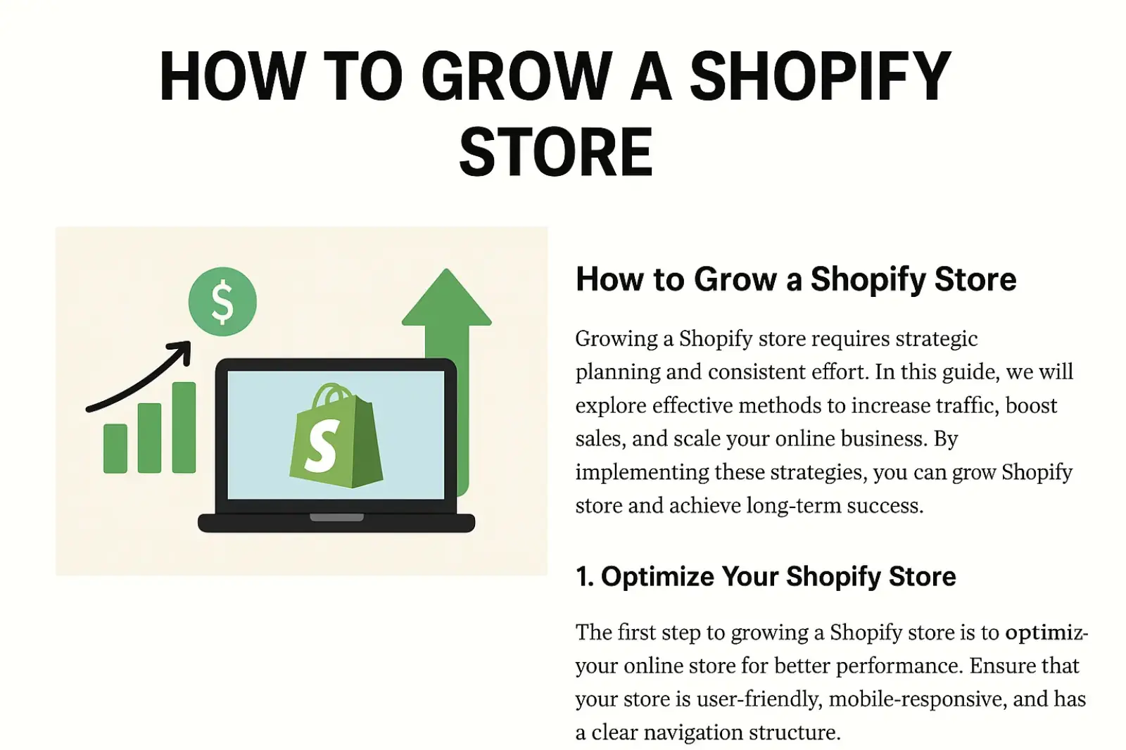 grow a Shopify store