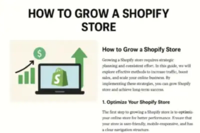 grow a Shopify store